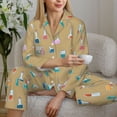thumbnail image 6 of Vsdgher Chemistry Class Pajamas Set Long Sleeve Sleepwear Womens Button Down Nightwear Pj Sets-Small, 6 of 7