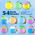 thumbnail image 2 of Bombas de baño RelaxRose, paquete de 54 unidades, hechas a mano, 11 colores y 9 aromas, 2 of 7