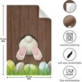 thumbnail image 5 of Easter Bunny Bottom Kitchen Tea Towels Set of 1 Absorbent Hand Dish Towels, Grass Colored Eggs Dishcloths Lint-Free 18x28 Inch Fast Drying for Cooking Baking Home Clean, 5 of 7