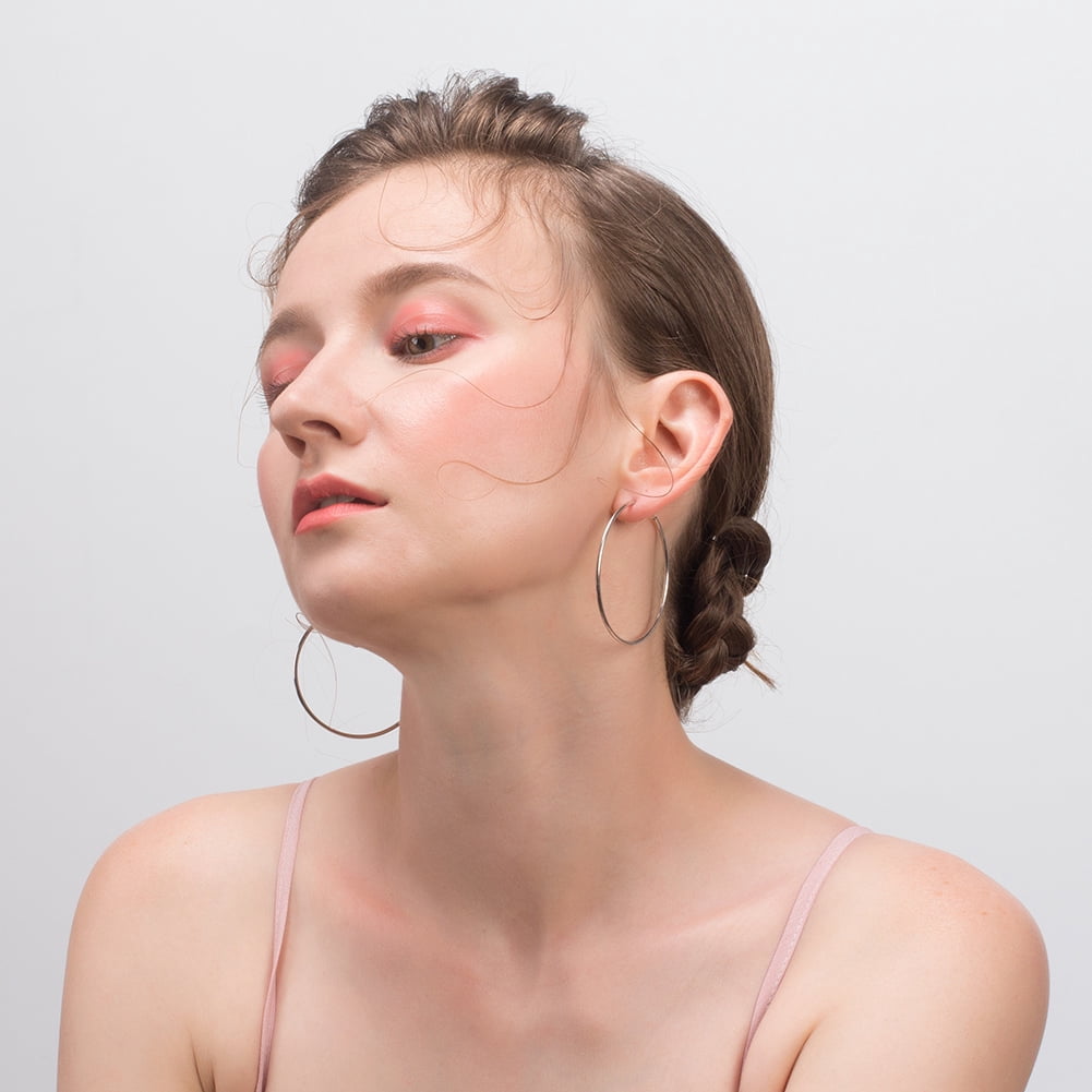 Thin Hoop Earrings for Women Classic Thin Sterling Silver Womens Ginger Lyne Collection