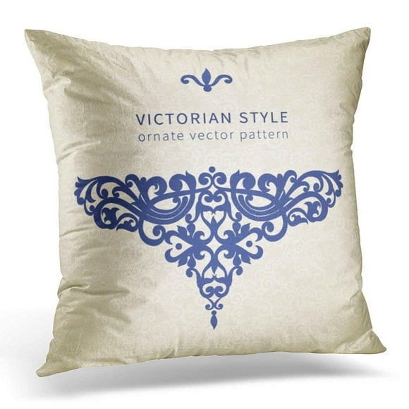 BSDHOME Throw Pillow Case Cushion Cover Floral Baroque in Victorian Style Ornate Toolkit for Designer Decorating of for Bags and Classic Pillow Cover 18x18 Inches