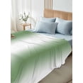 thumbnail image 4 of Sage Green White Ombre Twim Size Flat Sheet, Wrinkleproof & Fadeproof Cooling Flat Bed Sheet Only, Modern Abstract Art Farmhouse Gradient Breathable Soft Bedding Top Sheets 66 x 96 Inches, 4 of 8