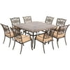 Hanover Traditions 9-Piece Aluminum Outdoor Dining Set, Natural Oat