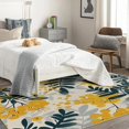 thumbnail image 4 of Yellow Floral Rug 3x5 Area Rugs, Botanical Rugs for Entryway, Modern Leaf Carpet for Bedroom Living Room, Machine Washable Non-Slip Indoor Door Mat, Soft Low Pile Area Rug, Small Decorative Rug G&n14, 4 of 7