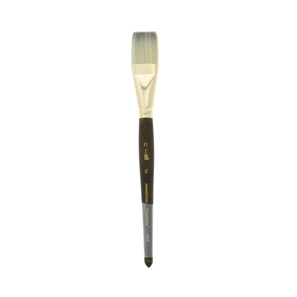 Princeton Brush Umbria Synthetic Blend Acrylic & Gouache Brush, Flat