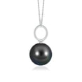 thumbnail image 2 of ANGARA Classic Tahitian Cultured Pearl Solitaire Pendant in 14K White Gold for Women | June Birthstone, Birthday, Anniversary, Jewelry Gift for Women | Pearl Necklace, 2 of 7