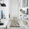 thumbnail image 4 of Yayeee Runner Rug for Bedroom 2'x6' Machine Washable Hallway Non Slip Mat, Black Lines, 4 of 8