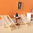 thumbnail image 4 of Miangastore Modèle de Chaise Longue de Plage Simulé Miniature Décoration de Maison de Poupée, 4 of 8