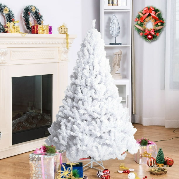 Costway 5Ft Artificial Pvc Christmas Tree W/Stand Holiday Season Indoor Outdoor White - Walmart.com