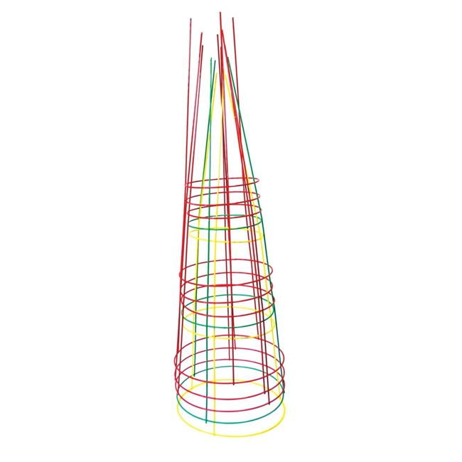 54 in. Bright Assorted Color Heavy Duty Tomato Cage Combo (5Pack)