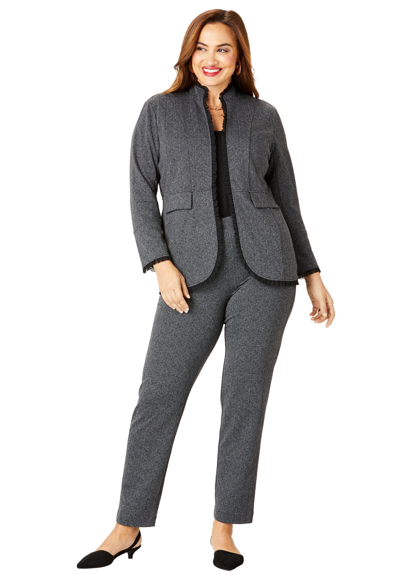 plus size power suit