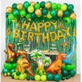 thumbnail image 1 of Decoraciones para fiesta de cumpleaños de dinosaurios, suministros para fiestas de dinosaurios, globos de dinosaurios para niños, recuerdos de fiestas temáticas de cumpleaños Rojo Verde, 1 of 5