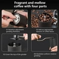 CAKVIICA Lightweight Manual Coffee Grinder For Pot French Drip With