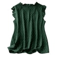 thumbnail image 4 of Timegard Womens Summer Tops Ruffle V-Neck Sleeveless Lightweight Tank Tops Casual Loose Tops Blouse, 4 of 4