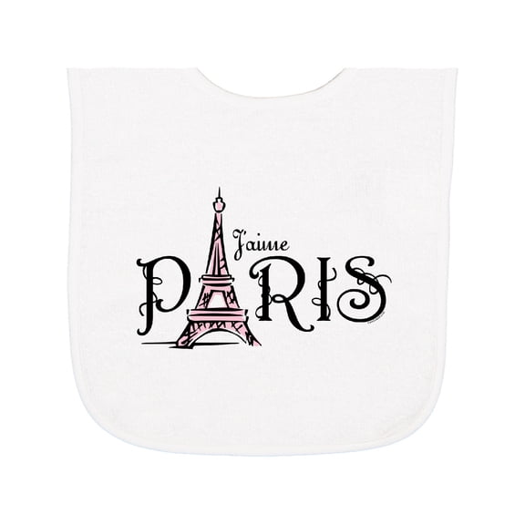 Inktastic J'aime Paris Baby Terry Cloth Bib