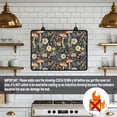 thumbnail image 4 of Renewold Electric Stove Cover Glass Stove Top Cover Heat Resistant Anti-slip Stovetop Protector Cover Cooktop Mat Extra Counter Space Extra Large, Mushroom Dragonfly Floral, 4 of 7