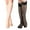 Black + Skin, variant on 4 Pairs Womens Sheer Knee High Socks Non Slip Silky Sheer Stockings (Black)