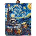 thumbnail image 1 of Couverture Jetable Raton Laveur Jouant de la Batterie pour Adultes Enfants, 50x60 Po, Douce et Chaude en Polaire, Cadeaux pour Canapé, Camping, Randonnée, 1 of 6