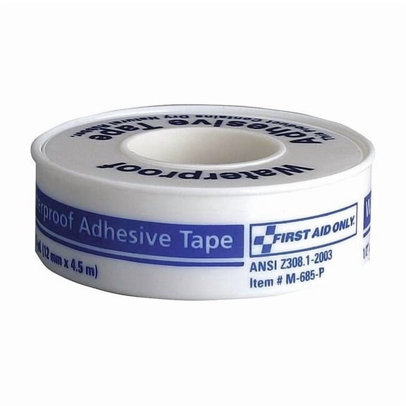 First Aid Only Waterproof Tape, Plastic, 5 yd., 1/2 in. W M685-P