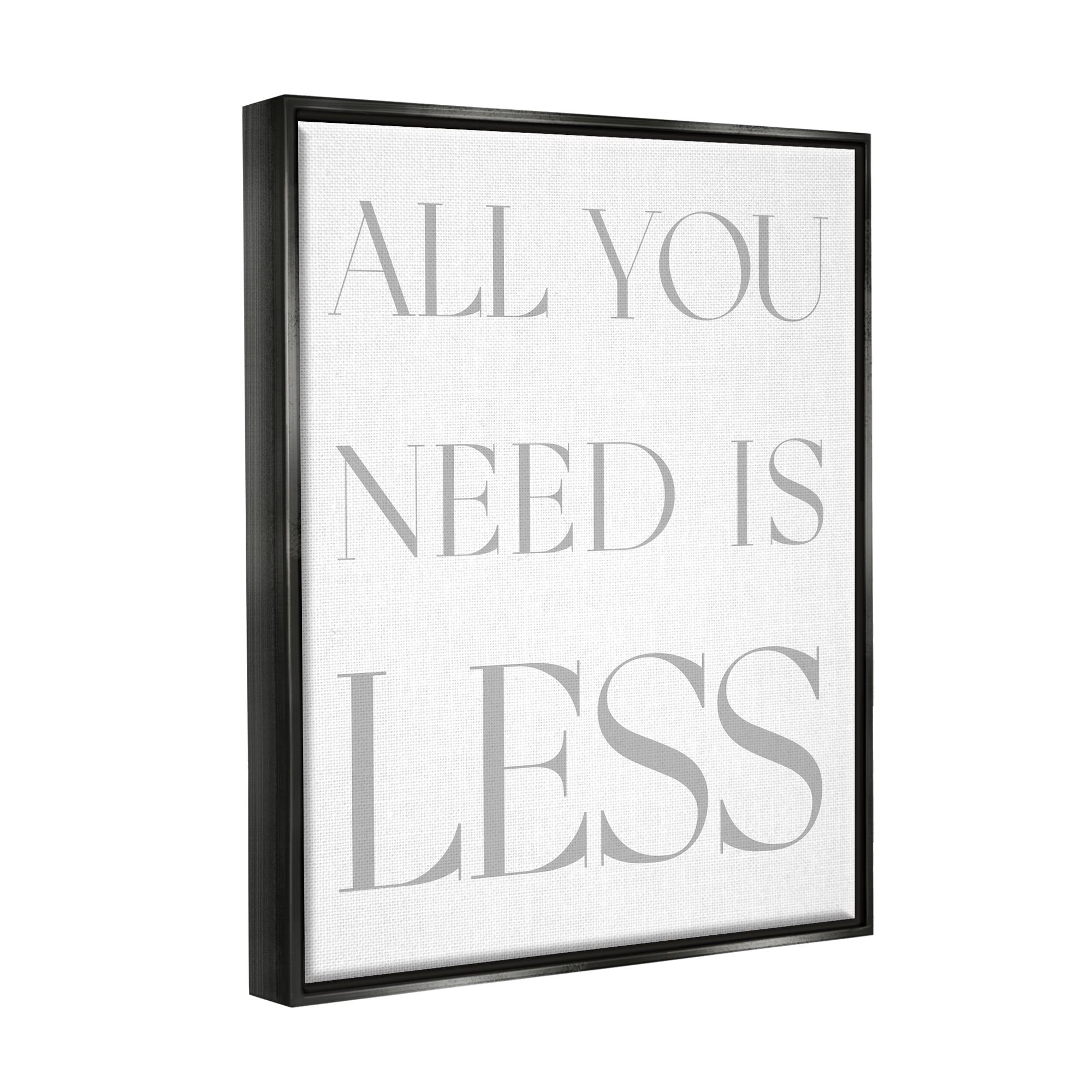 Stupell Industries Uplifting Minimalism Phrase Inspirational Painting Black Floater Framed Art Print Wall Art, 25 x 31