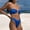 Blue, variant on Babysbule Swimsuits for Women Fashion Women Split Swimsuit Show Waist Solid Color Bikini