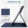thumbnail image 6 of Fintie Case for Samsung Galaxy Tab A11+ Plus 2025/ A9+ Plus 11 Inch 2023, Multi-Angle Viewing Smart Stand Back Cover with Pocket Auto Wake/Sleep, Navy, 6 of 10