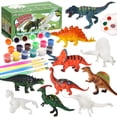 thumbnail image 1 of Kit de pintura de dinosaurios Springflower con 12 figuras realistas, 1 of 1
