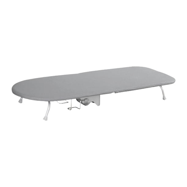Tabla de planchar plegable de escritorio, tabla de planchar de mesa, resistente, pequeña. Gris