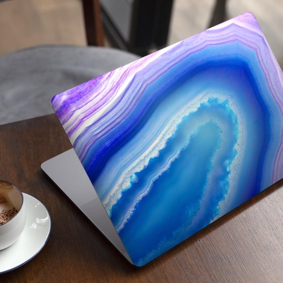 DesignSkinz Blue & Purple Hue Agate Full-Body Skin Decal Wrap Cover for MacBook 12" Retina (A1534)