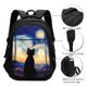 thumbnail image 3 of Balery Cat Under Starry Skies Mochila con carga USB para hombre y mujer - Mochila impermeable y antirrobo para laptop con puerto USB para viajes, trabajo, 3 of 7