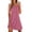Cherry Red, variant on Cotton Nightgowns for Women Sleeveless Night Gown Tank Sleep Shirts Pleated Night Shirts V Neck Chemise