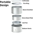 thumbnail image 3 of UPYOOE Wood Burning Fire Pit, Outdoor Fire Pits, Portable Small Fire Pit with Cover, Smokeless Firepits for Outside Patio, Bonfire, Camping, Garden, Yard,, 3 of 8