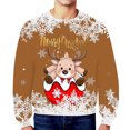 thumbnail image 1 of toraway Chandails en Molleton à Col Rond pour Hommes, Chandail à Capuche d'Hiver et d'Automne, Manches Longues, Imprimé Flocon de Neige de Noël, m, 1 of 4