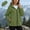 Green, variant on Women's Softshell Jacket Outdoor Hiking Windproof Jacket Crew Neck Long Sleeve Sherpa Fleece Retro Ethnic Print Fashion Casual Warm Coats S