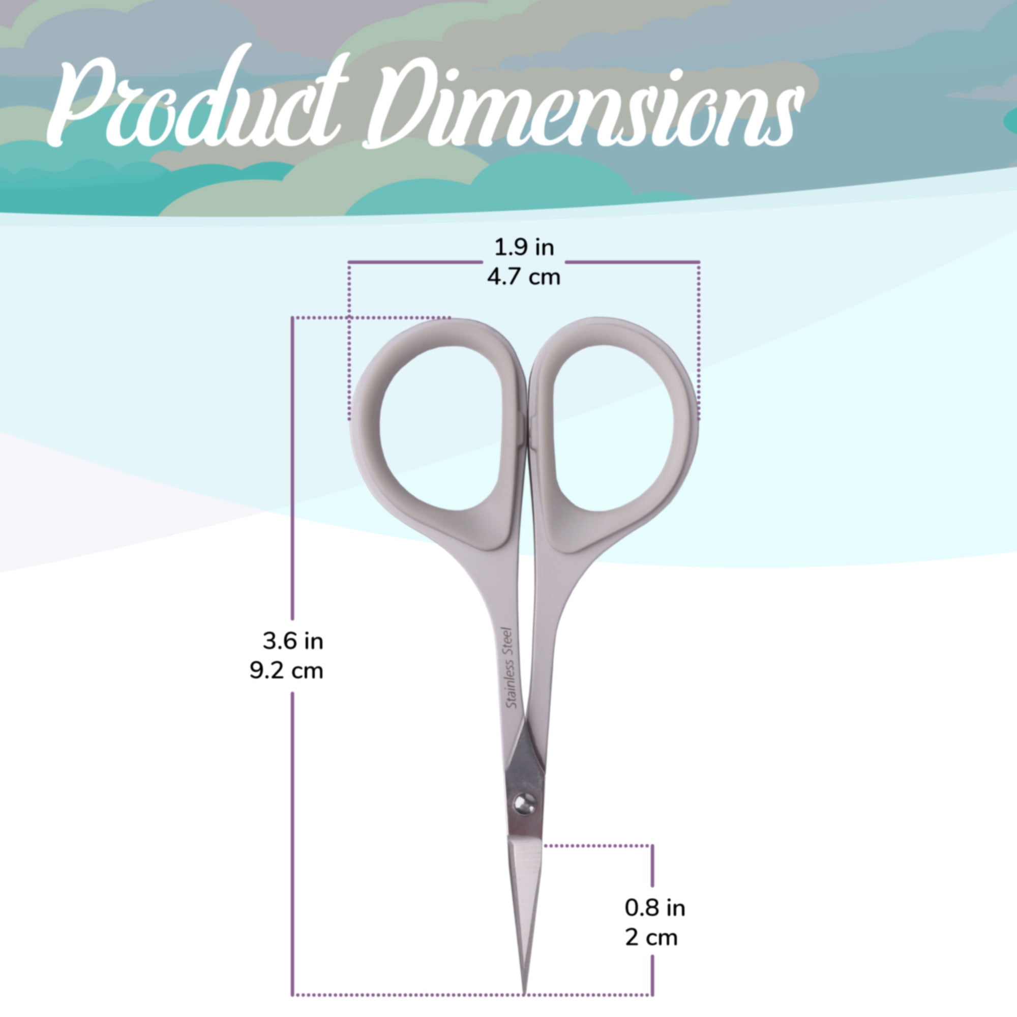 JubileeYarn Ergonomic Classic Embroidery Scissor - Grey - 10 Pairs