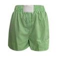 thumbnail image 4 of Bjutir Womens Athletic Shorts Shorts Cute Soft Striped Print Shorts Pants Green L, 4 of 4