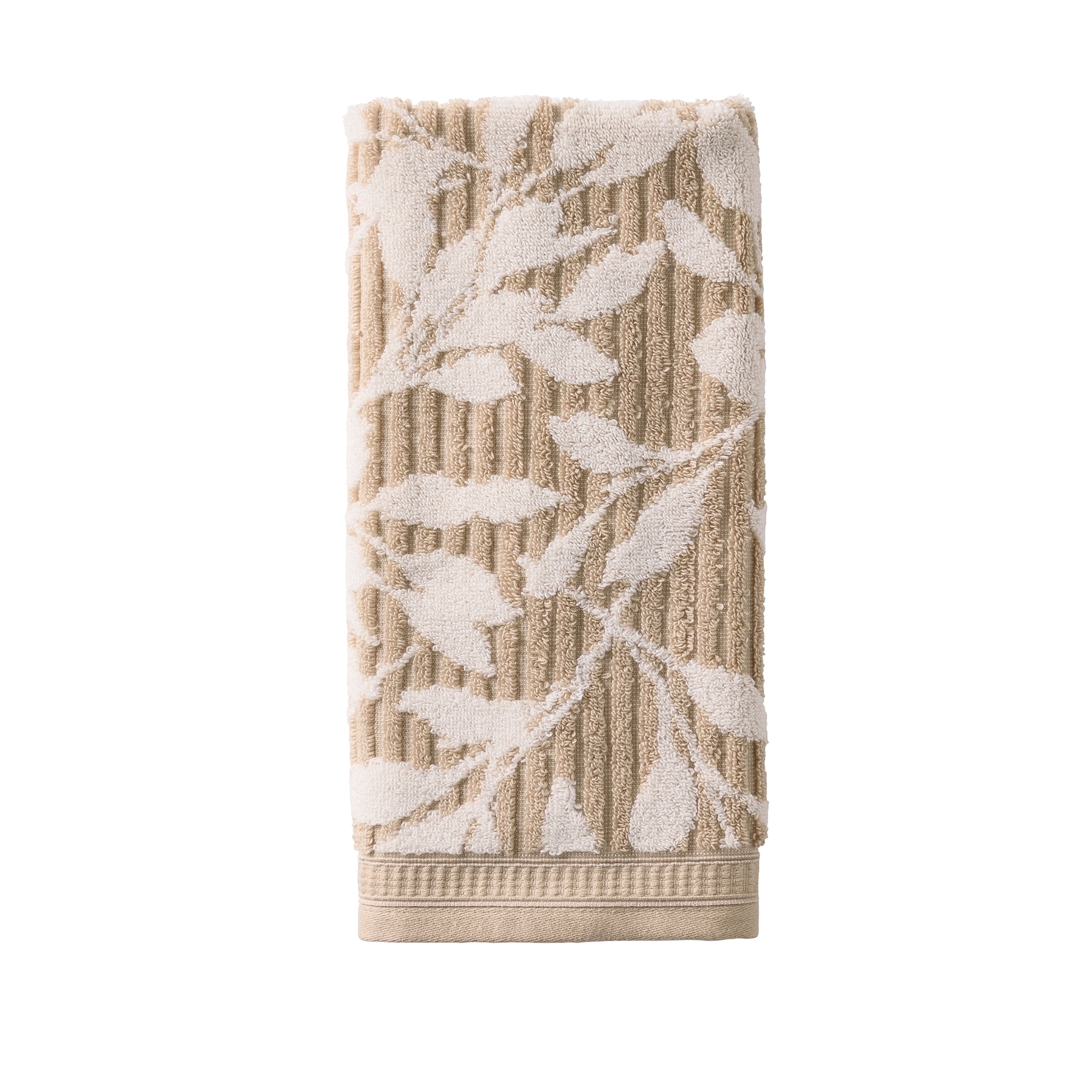 Better Homes & Gardens Signature Soft Floral 6 Piece Towel Set,Almond Biscuit/Vanilla Dream