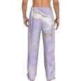 thumbnail image 3 of Xecao Lavender Glitter Foil Stripes Men's Straight Lounge Pajama Pants: The Ultimate in Comfortable Sleepwear, 3 of 9