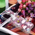 thumbnail image 6 of Slim Fit Phone Case for iPhone 14 Plus,Crystal Bling Quicksand Effect TPU Bumper Case with Four Corners Drop Protection Cover for iPhone 14 Plus (6.7),YBDT Pink Horse, 6 of 12