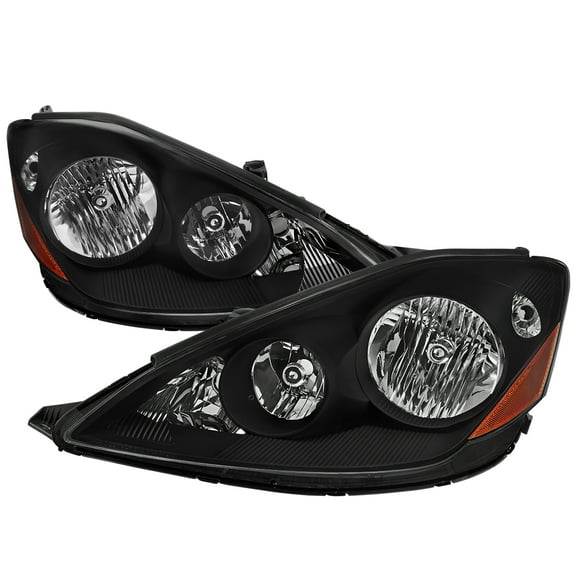Spec-D Tuning Black Headlights Compatible with 2006-2010 Toyota Sienna, Left Right Pair Headlamp Assembly