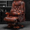 thumbnail image 2 of Leather Desk Office Chairs Massage Ergonomic Office Chairs Reading Bedroom Comfortable Modern Silla Oficina Furniture WSW30XP My Lux Decor Round, 2 of 14