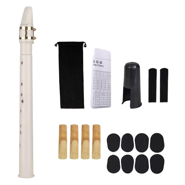 Youkk Pocket Saxophone Practice Tool Portable Saxophone Amateurs Beginner for Kids white 34x3cm