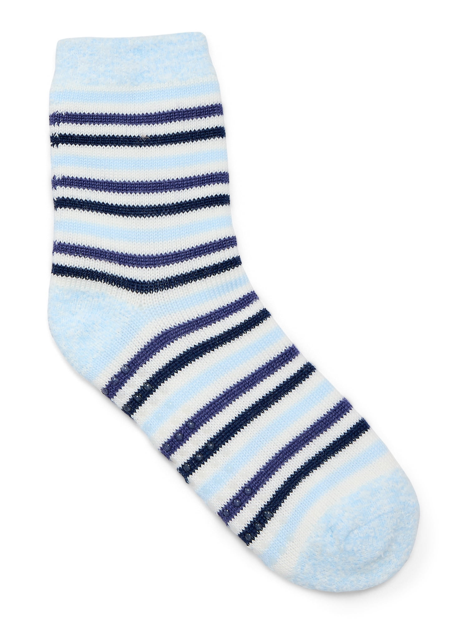 Joyspun Women's Double Layer Crew Lounge Socks, 3-Pack, Fits Shoe Sizes 4-10