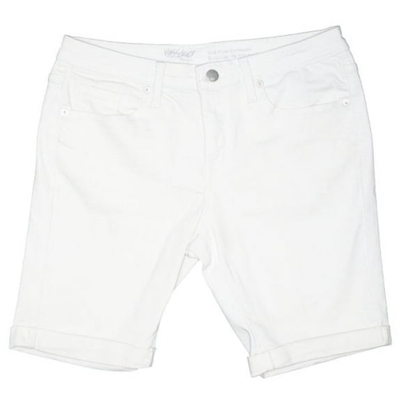 Mossimo White Stretch Denim Jean Shorts Size 18 (Bermuda Mid-Rise)