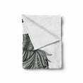 thumbnail image 2 of Phoenix Soft Flannel Fleece Throw Blanket, Boho Style Bird with Ornamental Folk Pattern, Cozy Plush for Indoor and Outdoor Use, 50" x 70", Black Grey White, by Ambesonne, 2 of 6