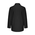 thumbnail image 6 of FAIWAD Tops for Womens Solid Color Button Down 3/4 Sleeve Blouse Rolled Lapel Pullover Shirts (Medium, Black), 6 of 7