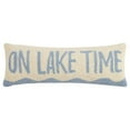 thumbnail image 1 of Peking Handicraft 30JES751C22OB 8 x 22 in. On Lake Time Poly-filled Rectangular Hook Pillow, Multi Color, 1 of 1