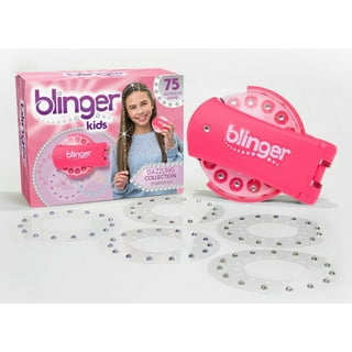 Blinger Glimmer Refill Pack | 5 Discs - 75 precision-cut Crystals | Bedazzling Hair Gems | Hair-Safe Adhesive – Bling in Brush Out | Works with