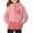 Pink, variant on SUXIAN Girls Hoodies Color Block Hooded Sweatshirt for Teen Winter Warm Casual Pullover Wear Pink 13-14 Years
