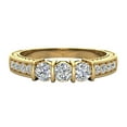 thumbnail image 4 of Three Stone Diamond Ring Vintage Past Present Future 1/2 CTTW 14K Gold ( I, I1 ), 4 of 5